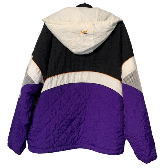 VINTAGE | 80’s Reebok Pullover Puffy Windbreaker w/ Removable‎ Hood - Sz XL - Picture 9 of 14